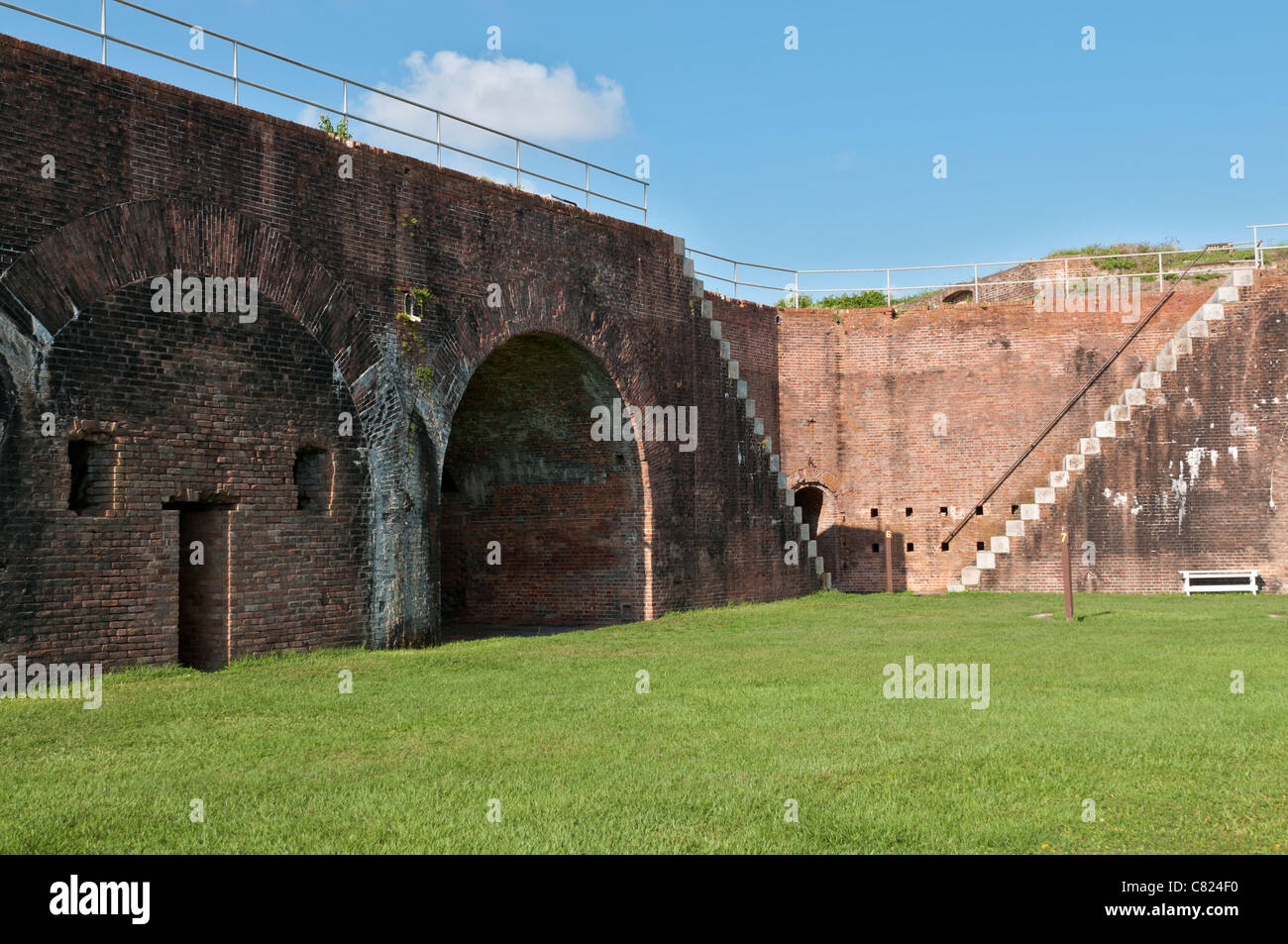 In Alabama, Fort Morgan, pietra miliare storica nazionale, costruita per controllare l ingresso alla baia di Mobile completato 1834 Foto Stock