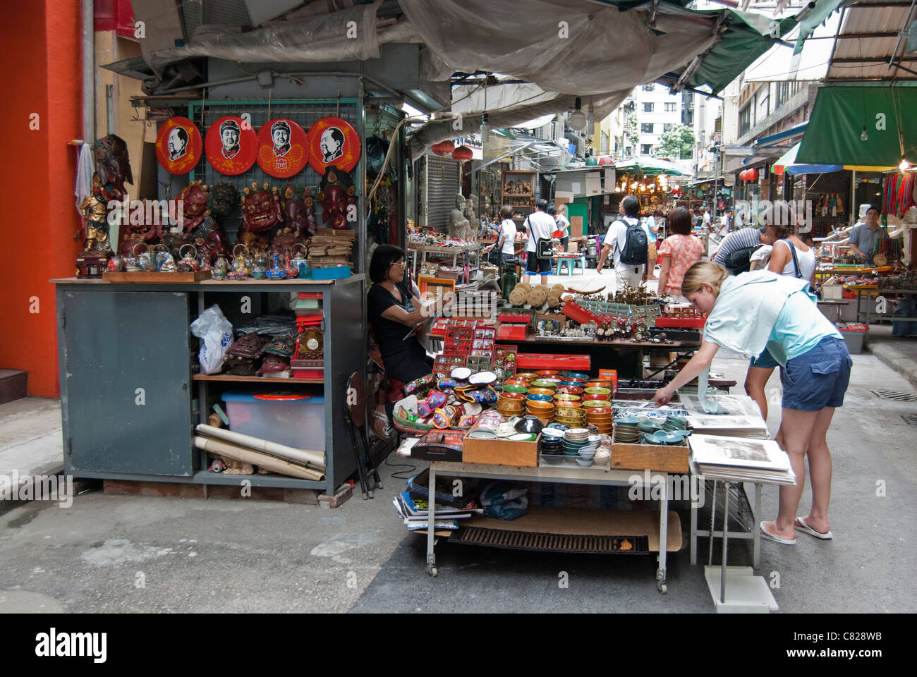 Cat Street, Hong Kong Foto Stock