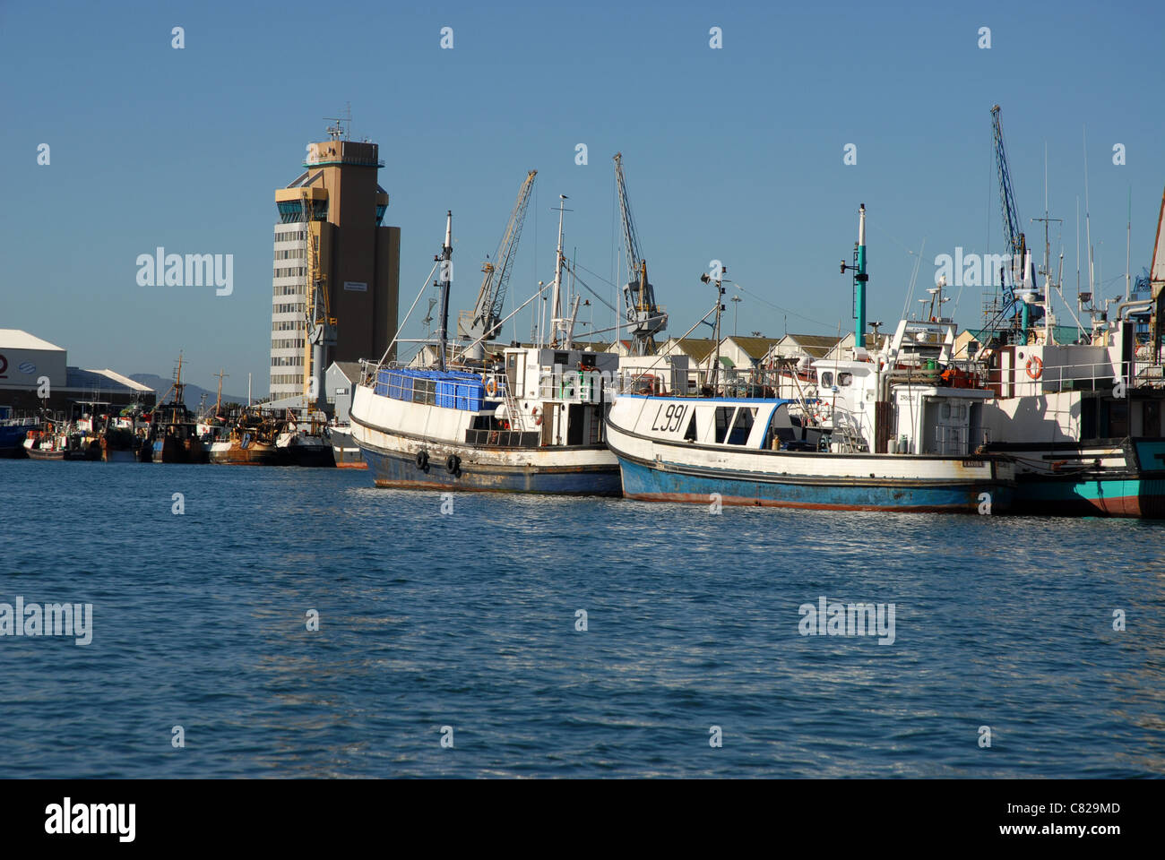 Barche da pesca e porti nazionali competente House, Cape Town, Western Cape, Sud Africa Foto Stock