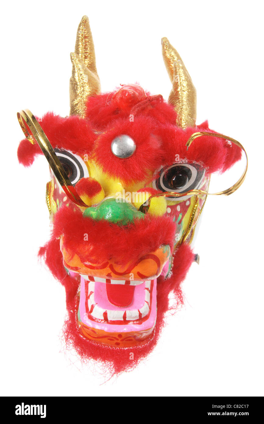 Drago Cinese ornamento di testa Foto Stock
