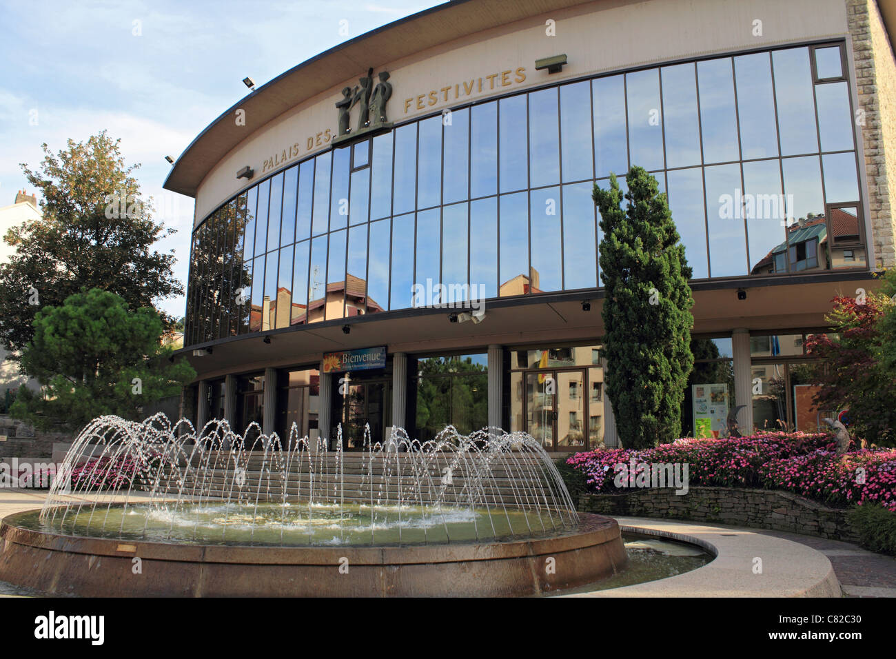 Évian-les-Bains, sul Lago di Ginevra in Alta Savoia dipartimento del Rhône-Alpes regione nel sud-est della Francia. Foto Stock