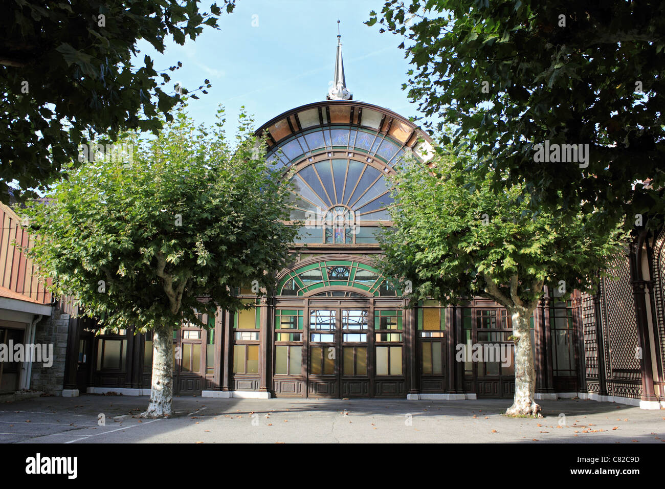Évian-les-Bains, sul Lago di Ginevra in Alta Savoia dipartimento del Rhône-Alpes regione nel sud-est della Francia. Foto Stock
