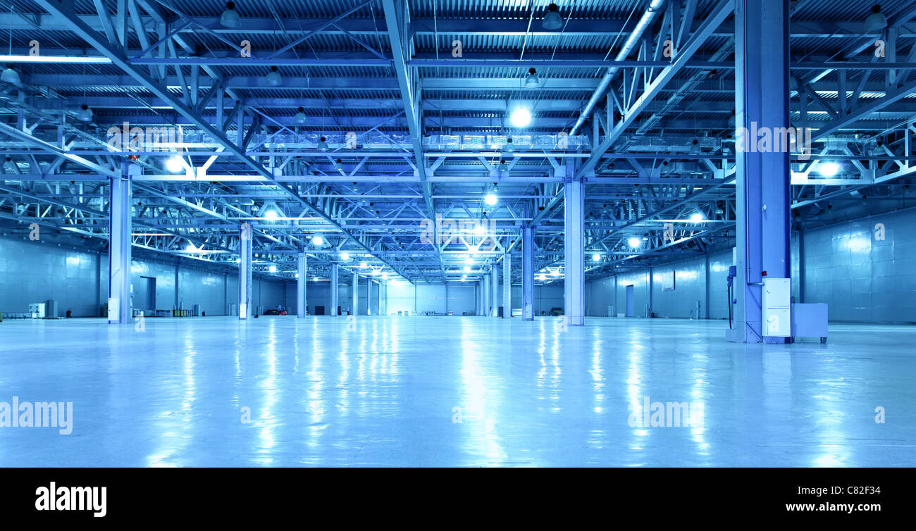 Magazzino vuoto tonica in colore blu Foto Stock