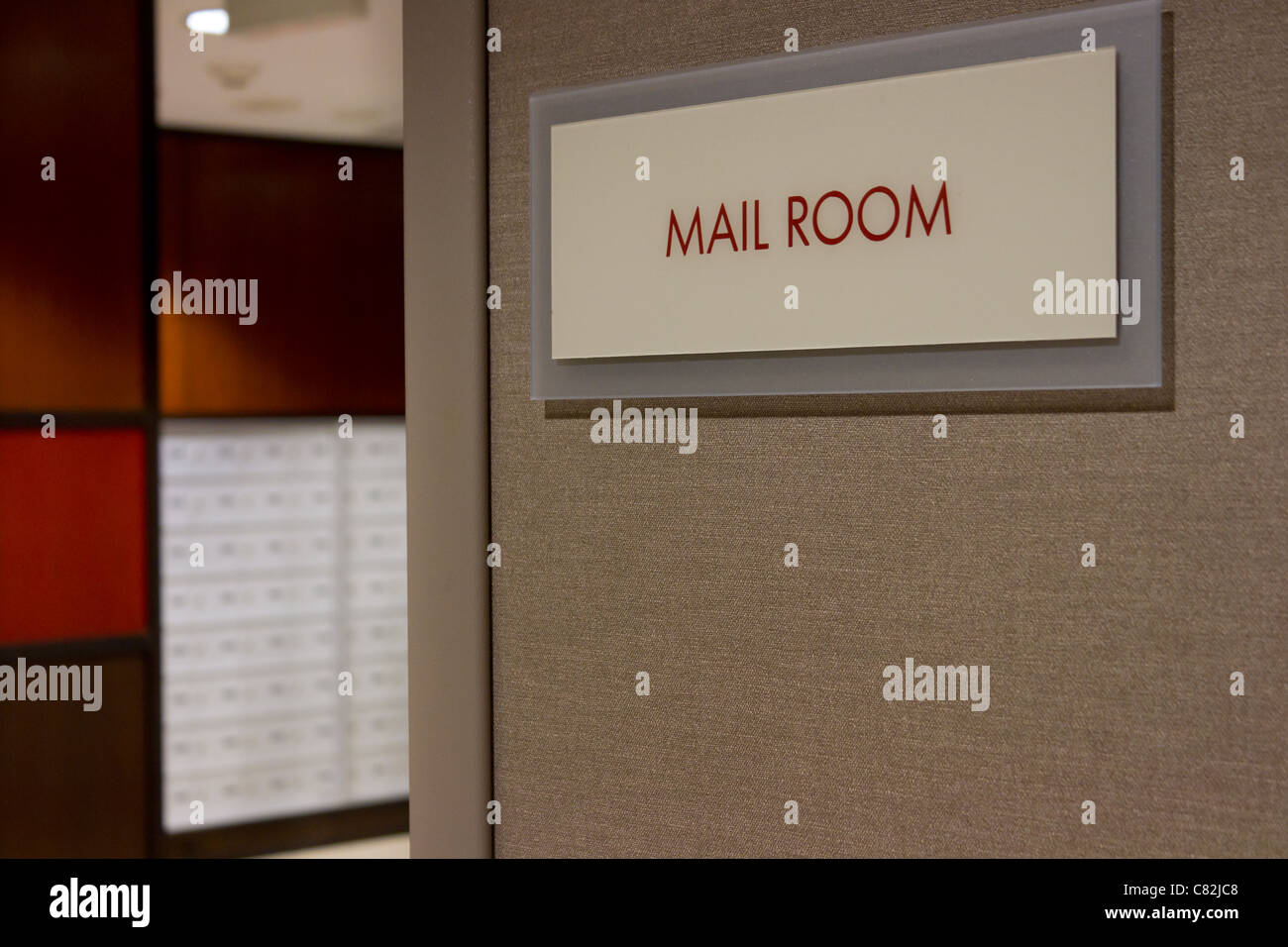 Condominio mail mailroom camera Foto Stock