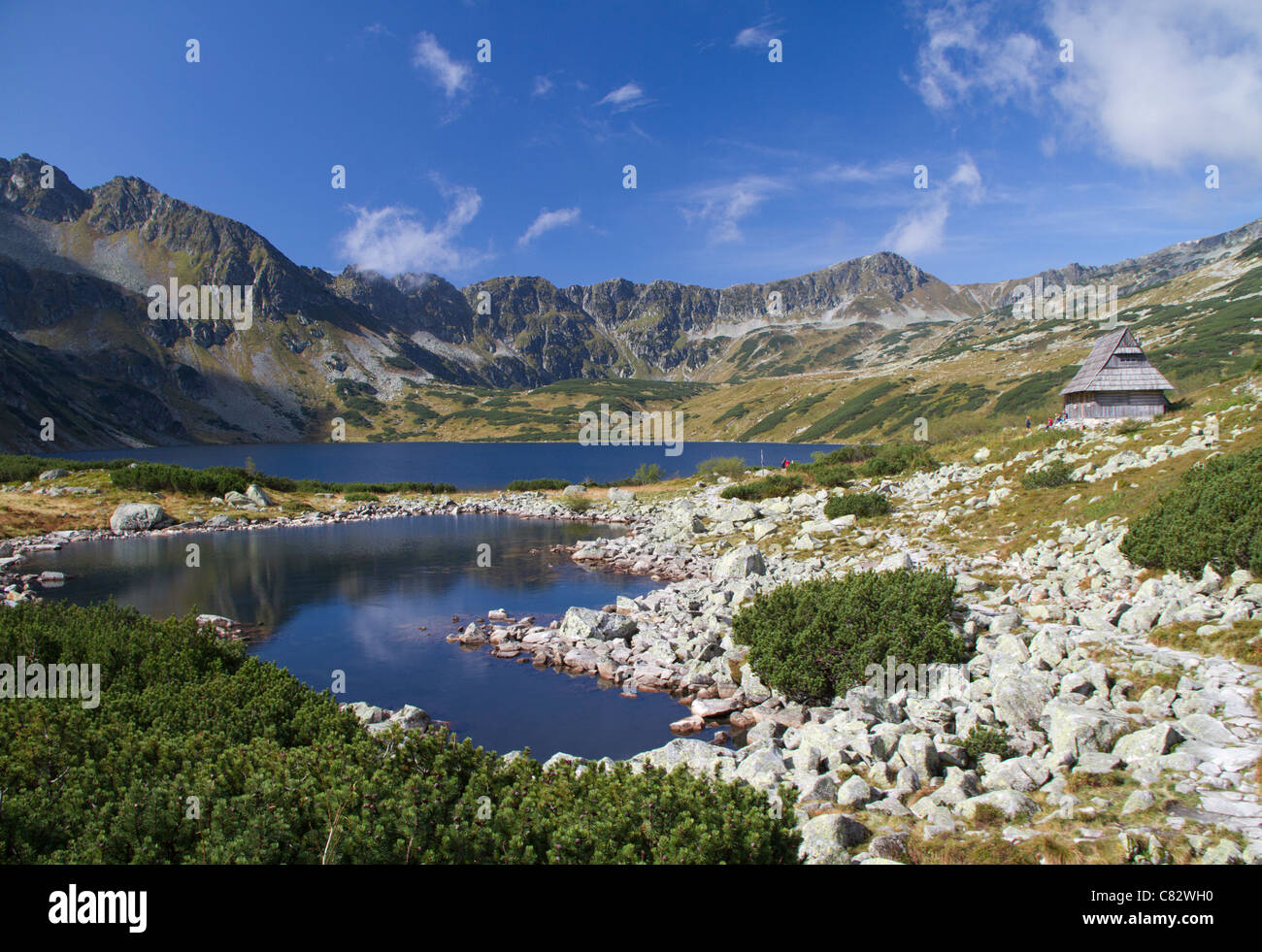 Rifugio di montagna nella valle di 5 laghi, Polonia. Foto Stock