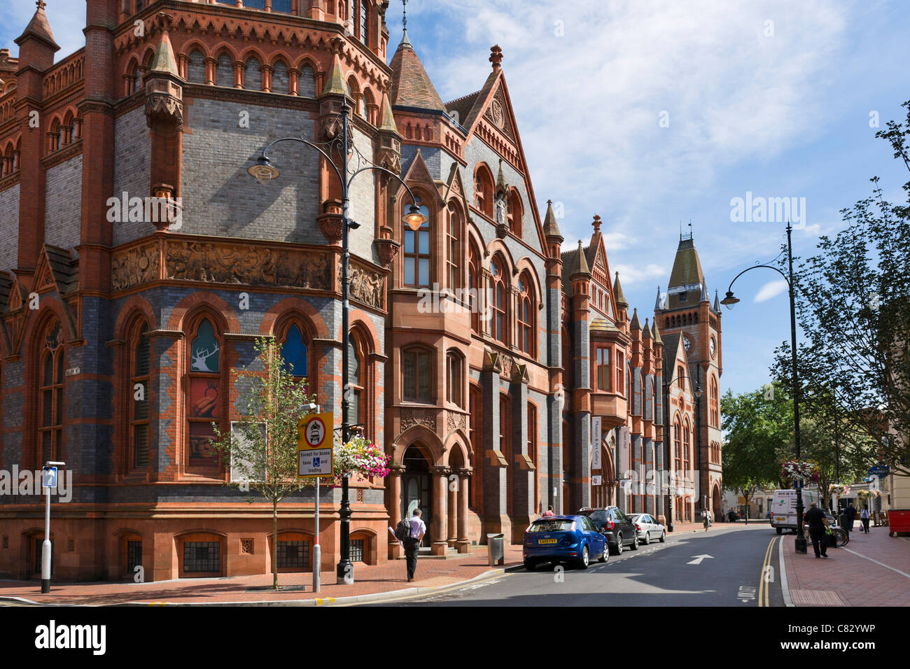 Il Municipio, il Museo e Galleria d'arte, Blagrave Street, Reading, Berkshire, Inghilterra, Regno Unito Foto Stock