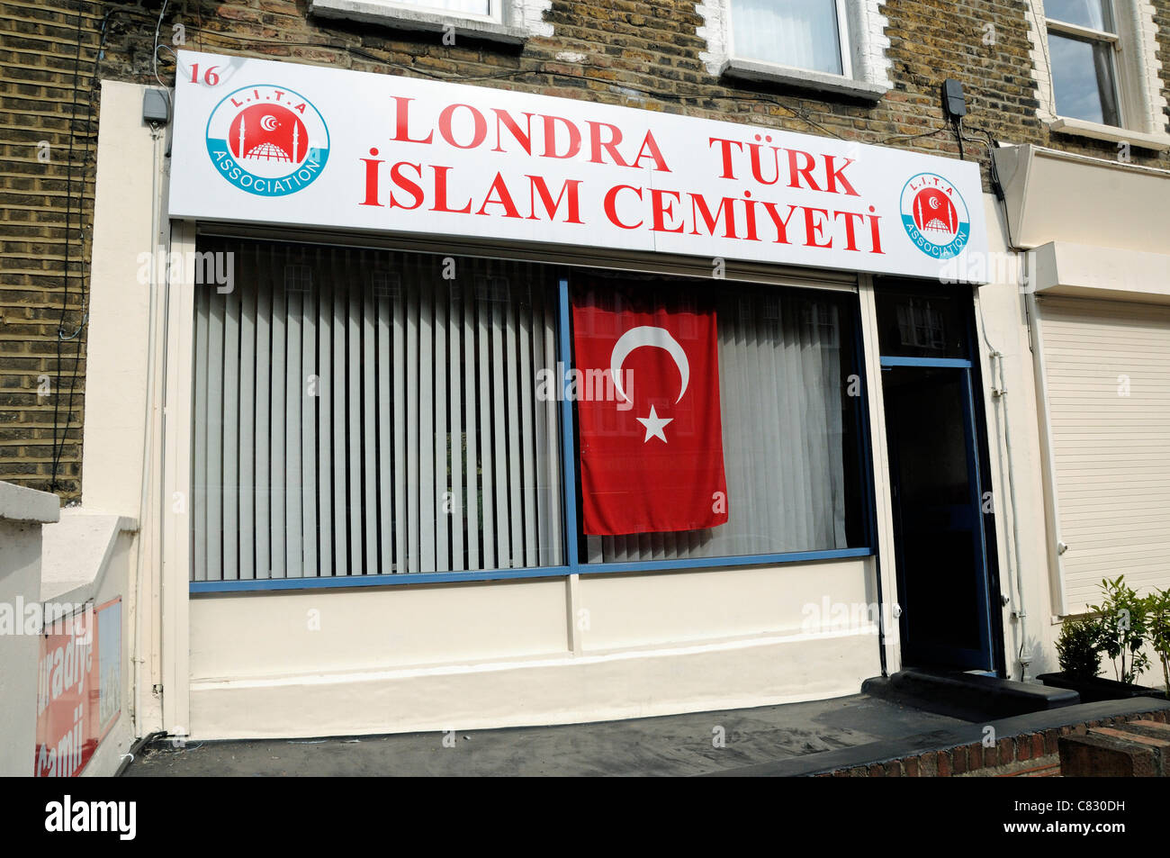 Londra Türk Islam Cemiyeti Associazione London Borough of Hackney England Regno Unito Foto Stock