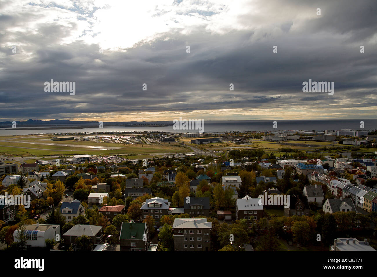 La città di Reykjavik Foto Stock