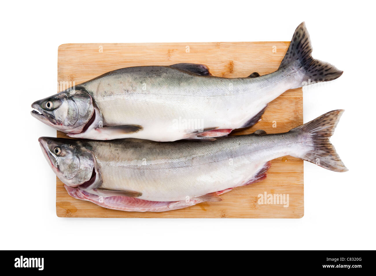 Rosa salmone sul tagliere Foto Stock