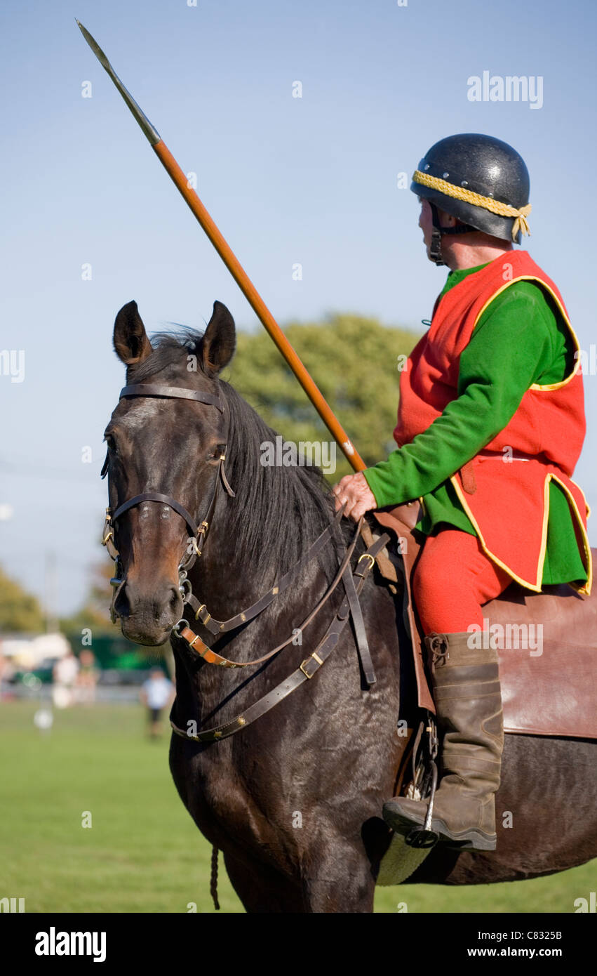 Cavallo di lavoro singolo adulto che lavora in una giostra mostrano Southampton, Regno Unito Foto Stock