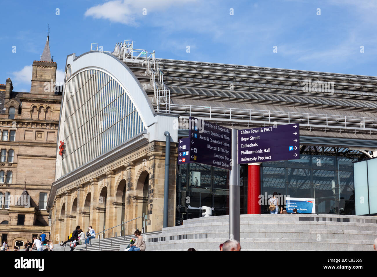 Stazione ferroviaria di Lime Street, Liverpool, Regno Unito Foto Stock