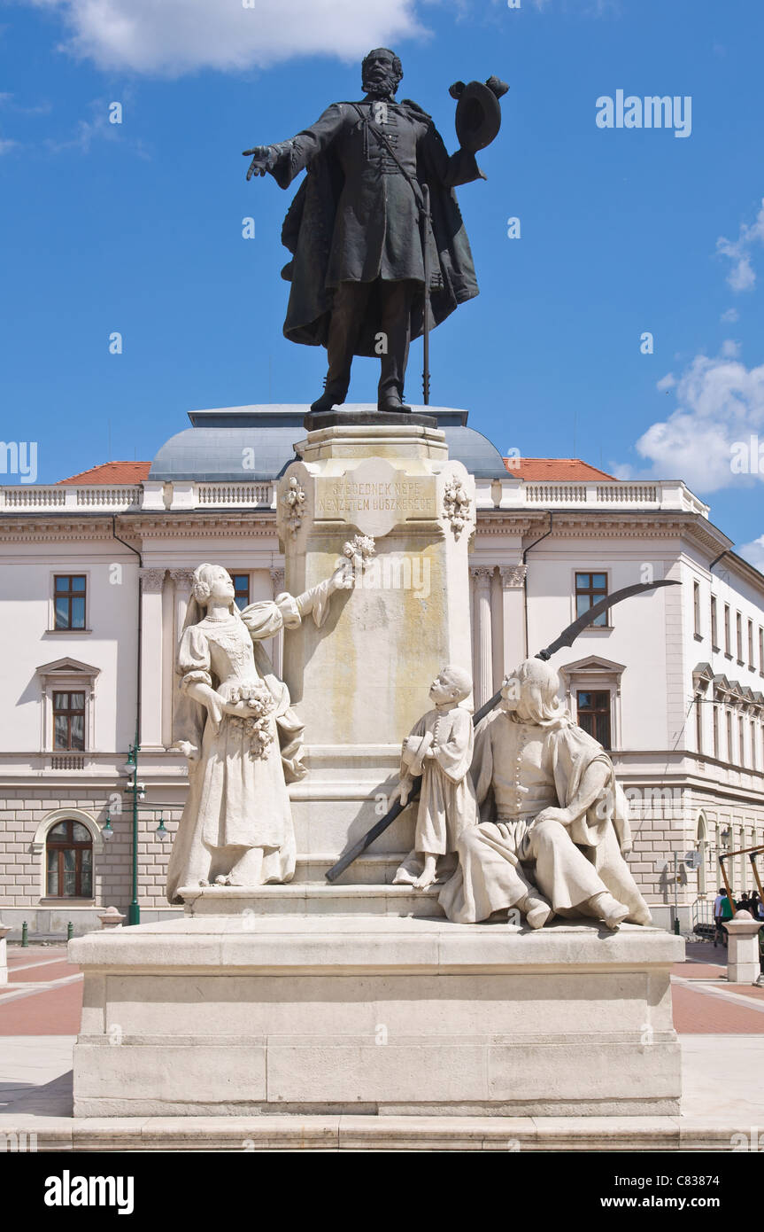 La statua di Kossuth Lajos a Szeged, Ungheria Foto Stock