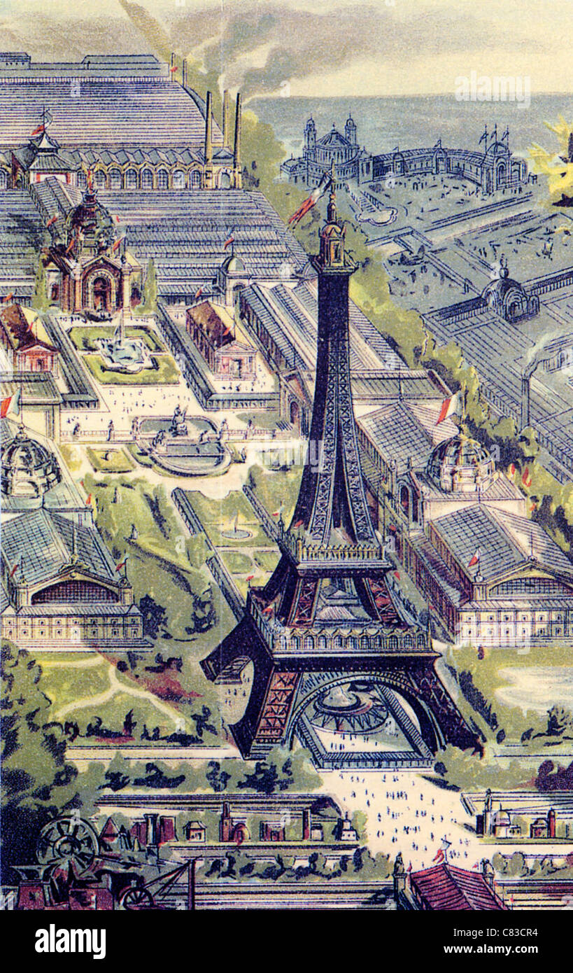 Torre Eiffel nel 1889 Foto Stock