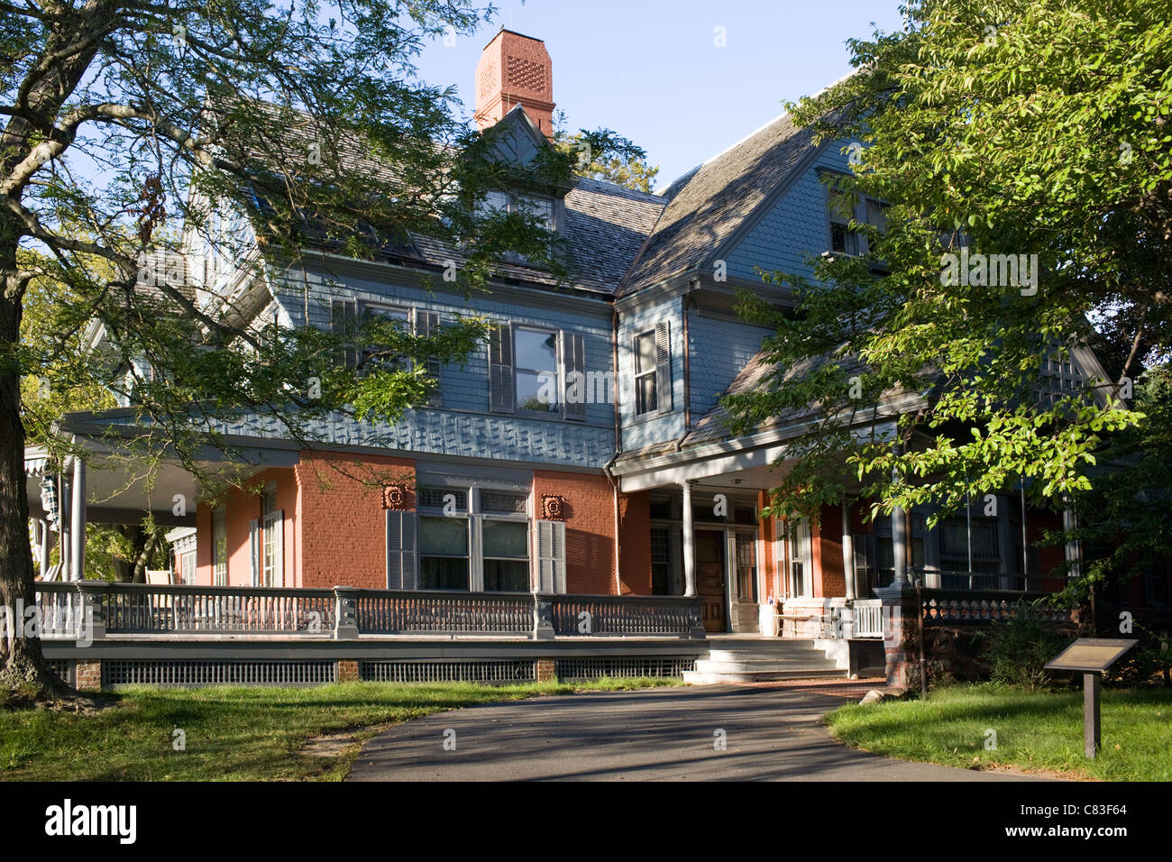 Sagamore Hill, casa di Theodore Roosevelt dal 1885 fino alla sua morte nel 1919, era 'Summer White House' durante la sua presidenza Foto Stock