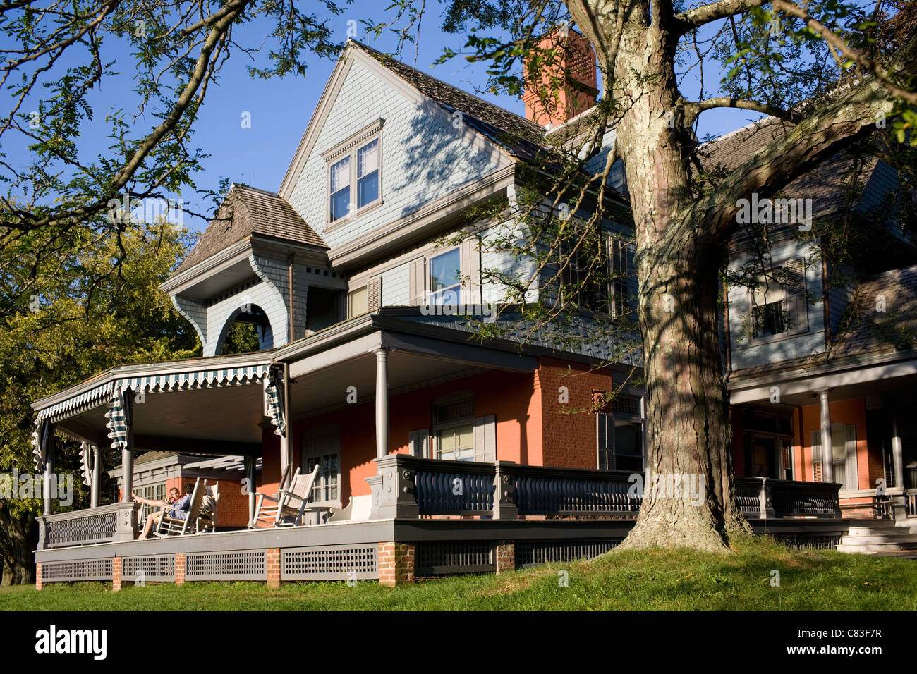 Sagamore Hill, casa di Theodore Roosevelt dal 1885 fino alla sua morte nel 1919, era 'Summer White House' durante la sua presidenza Foto Stock