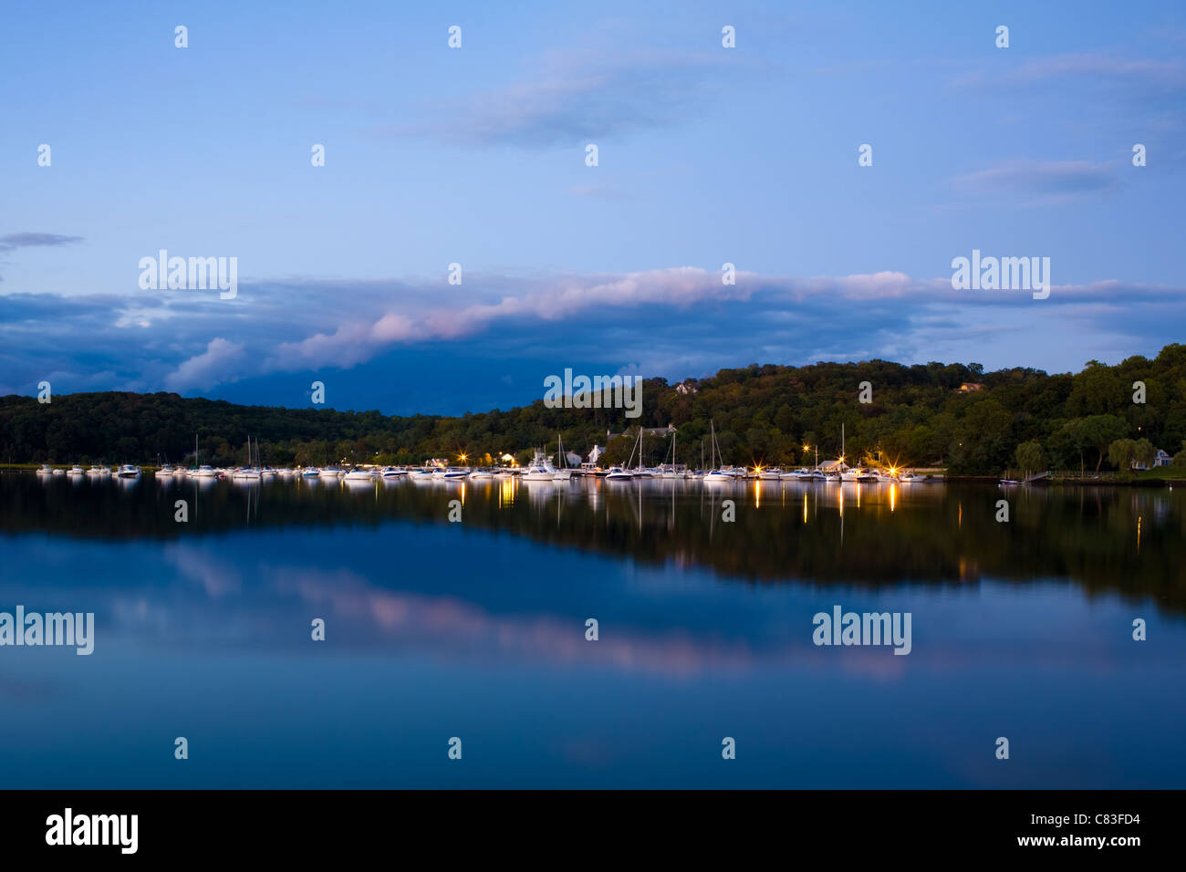 Cold Spring Harbor, North Shore di Long Island, New York Foto Stock