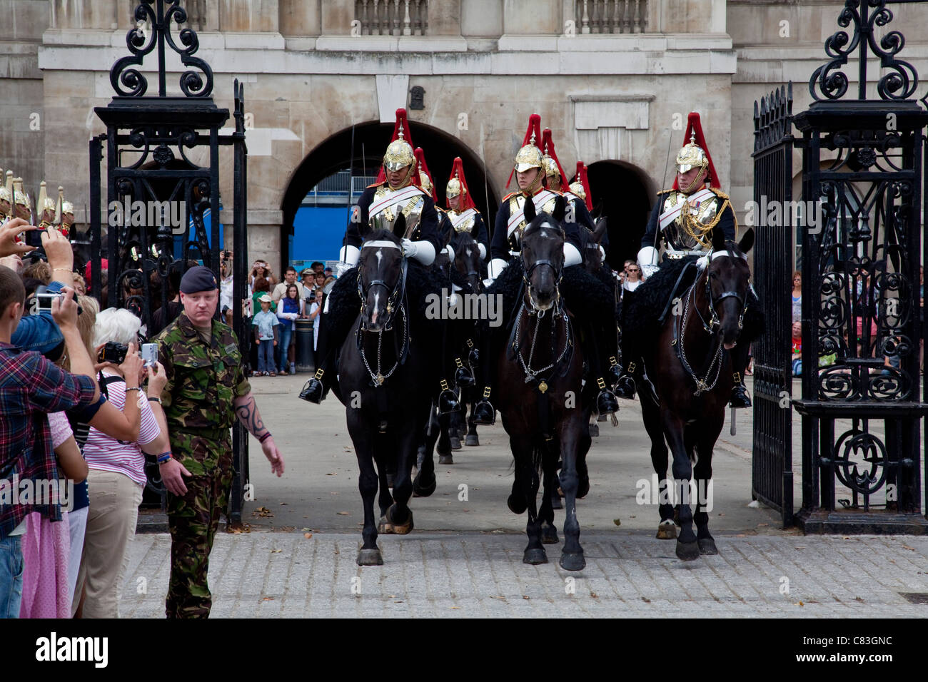 Regina della vita delle guardie, Londra, Inghilterra Foto Stock