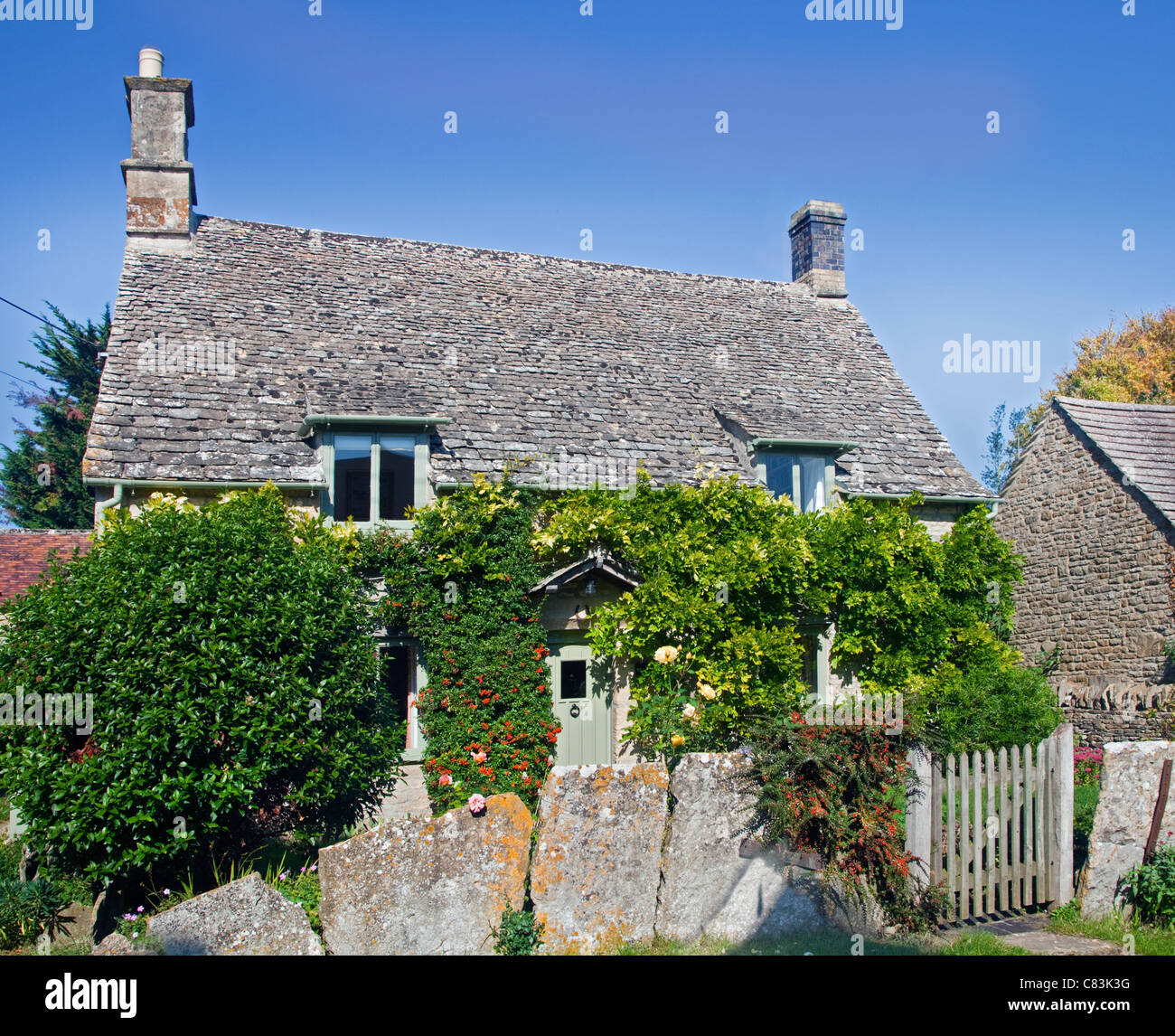 Cottage a Fifield, Oxfordshire, Inghilterra Foto Stock