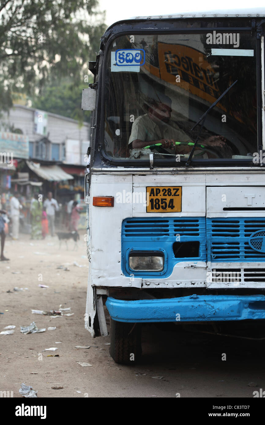 Bus in Andhra Pradesh in India del Sud Foto Stock