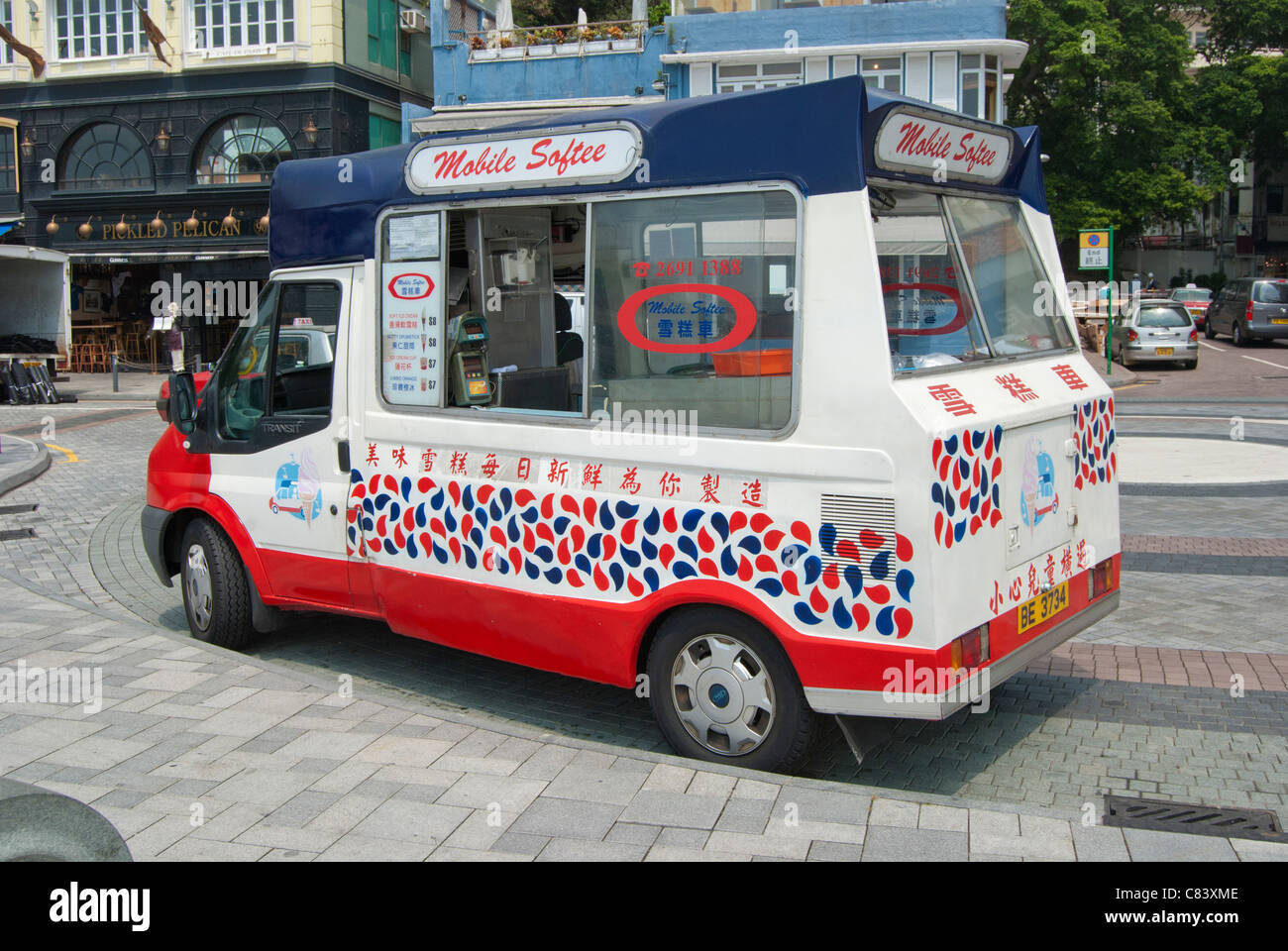 Ice Cream Van, Stanley, Hong Kong Foto Stock