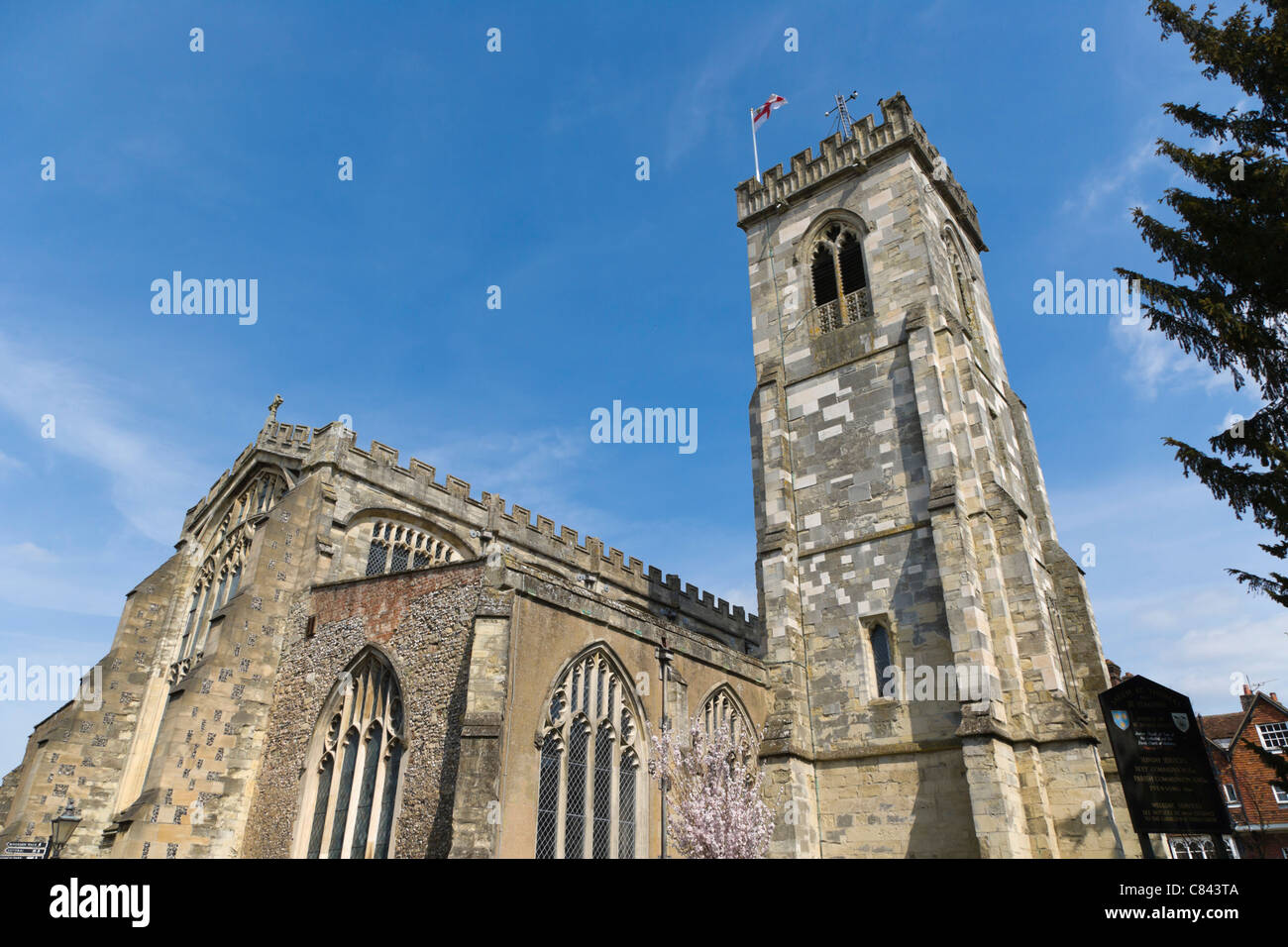 Sarum St Thomas e St Edmund, la chiesa di St Thomas Beckett, The Maltings, Salisbury, Wiltshire, Inghilterra, Regno Unito Foto Stock