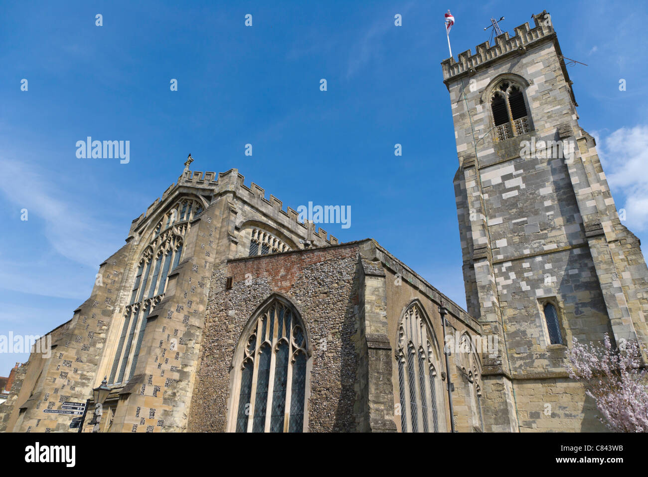 Sarum St Thomas e St Edmund, la chiesa di St Thomas Beckett, The Maltings, Salisbury, Wiltshire, Inghilterra, Regno Unito Foto Stock