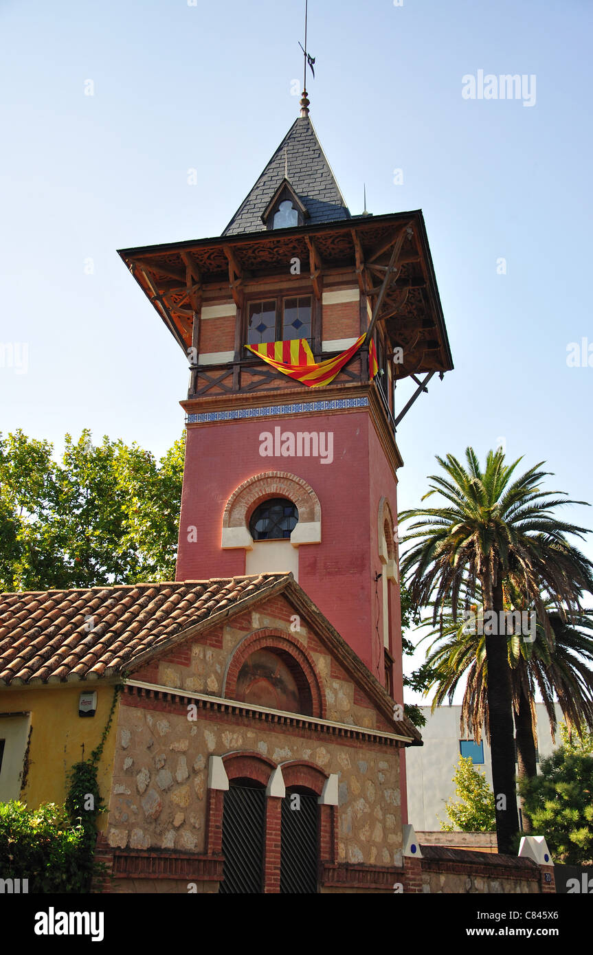Torre Xalet Serra, Carretera de Castellvell, Reus, provincia di Tarragona Catalogna Foto Stock
