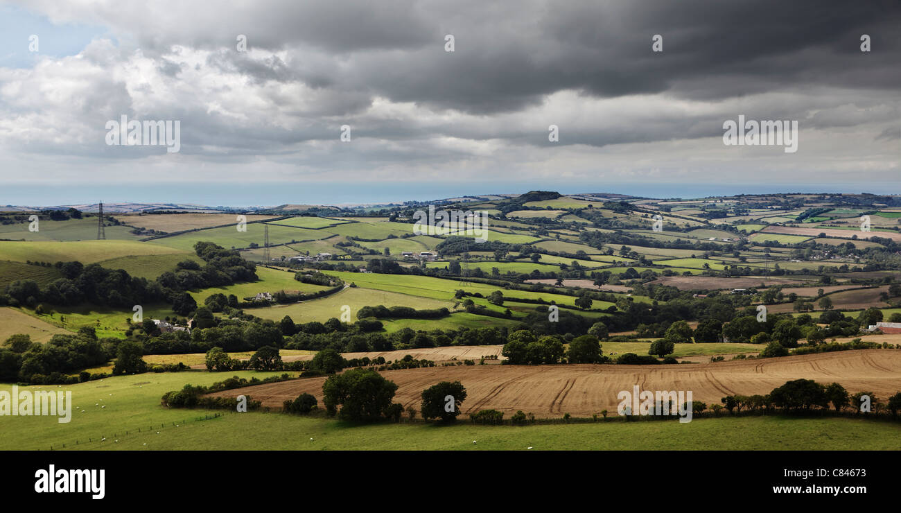 Vista aerea del paesaggio rurale Foto Stock