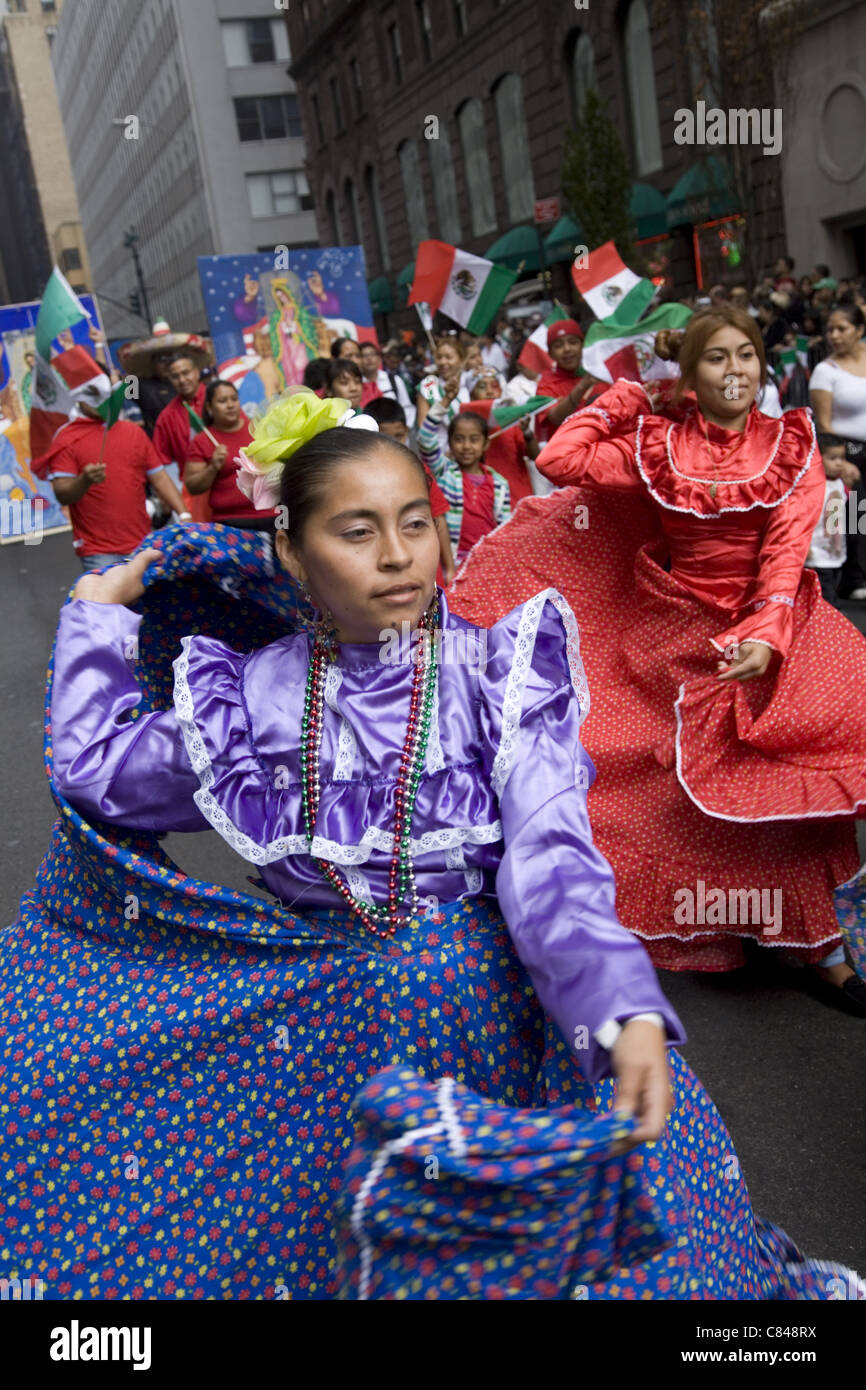 Il giorno dell indipendenza messicana Parade. NYC. Foto Stock