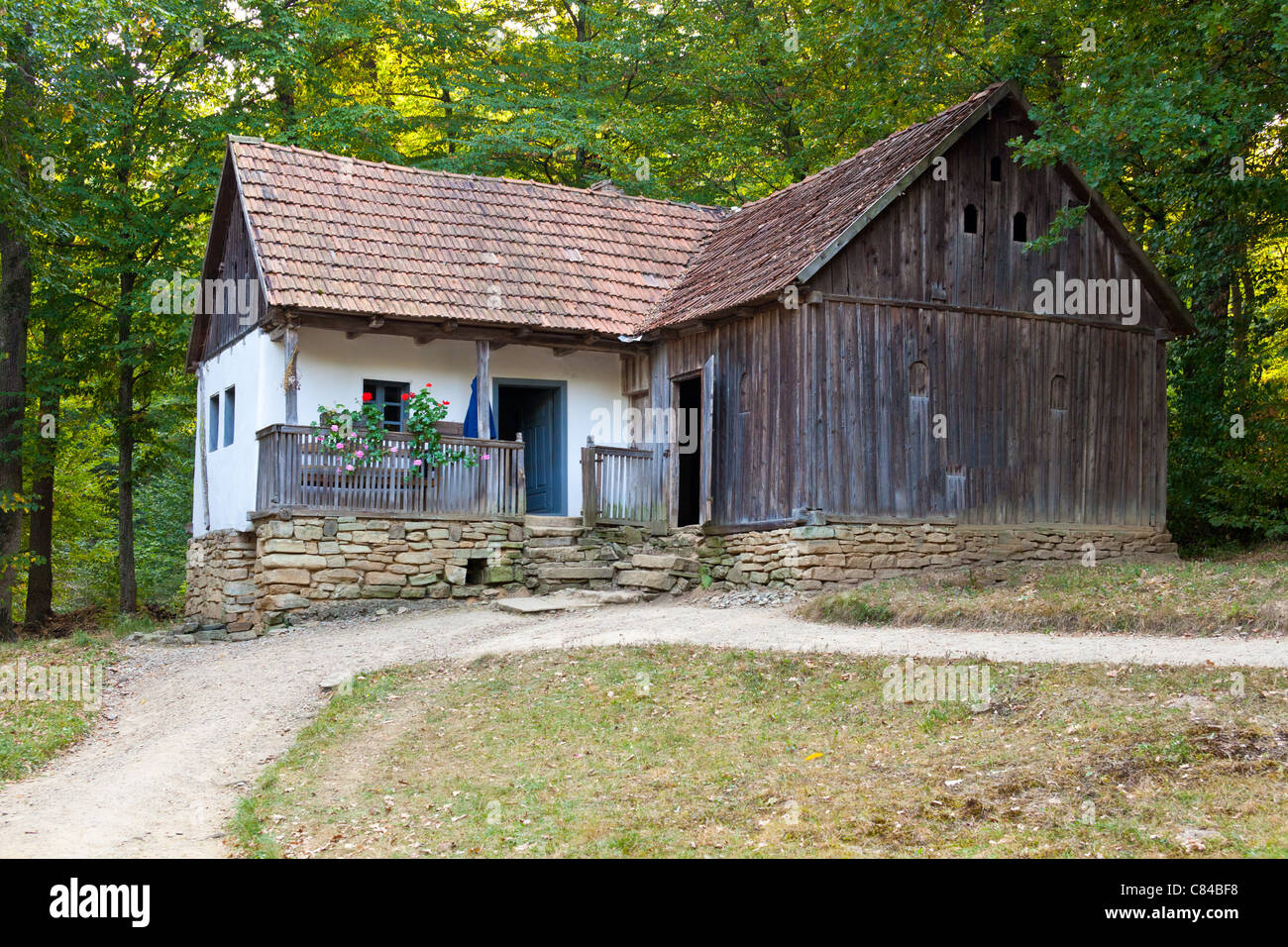 Il vecchio tradizionale Rumena house Foto Stock