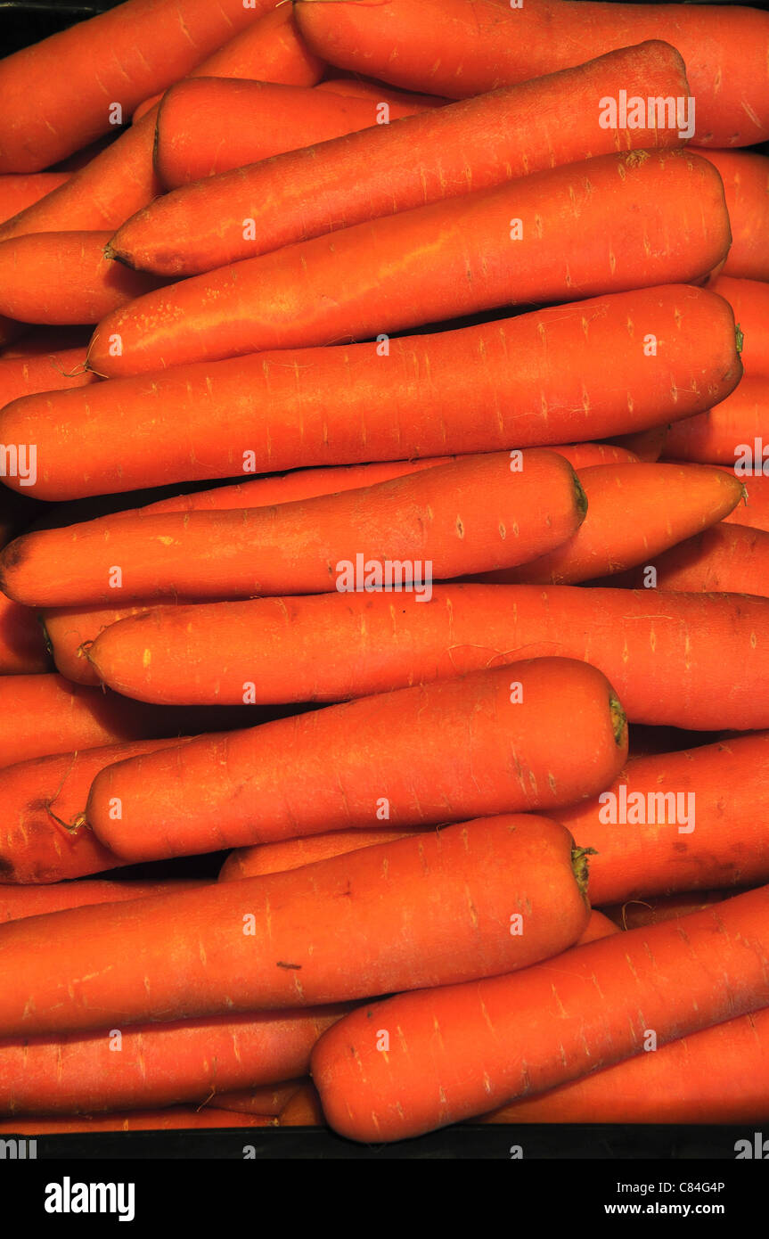 Lavate accuratamente le carote di cui Foto Stock
