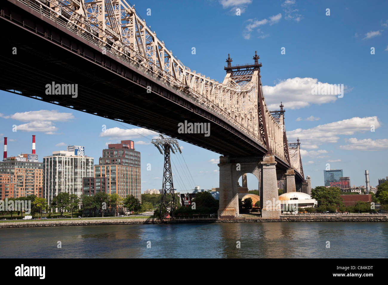 Le Ed Koch il Queensboro Bridge e East River, NYC Foto Stock