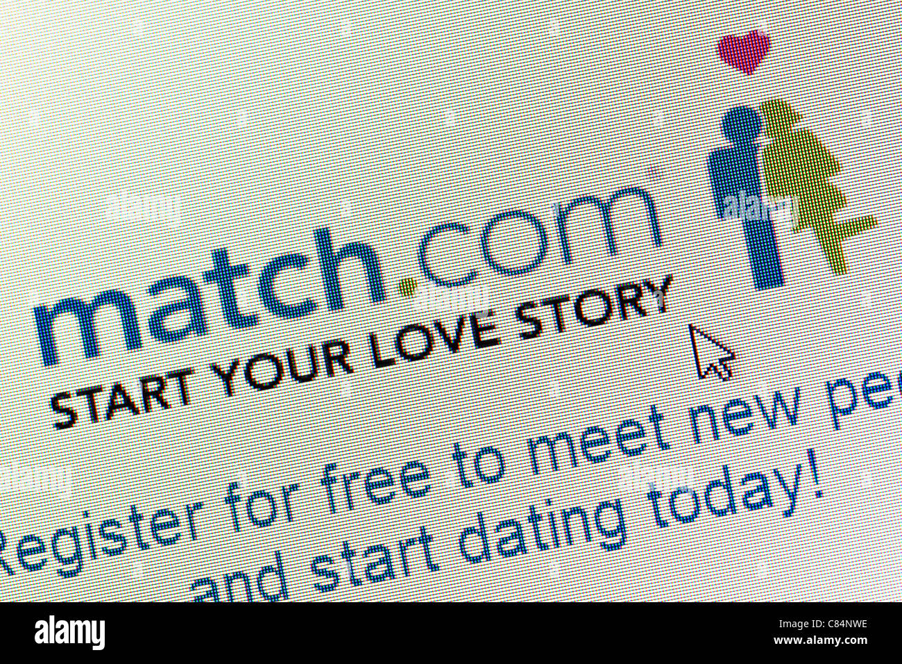 Logo di match.com e sito web close up Foto Stock