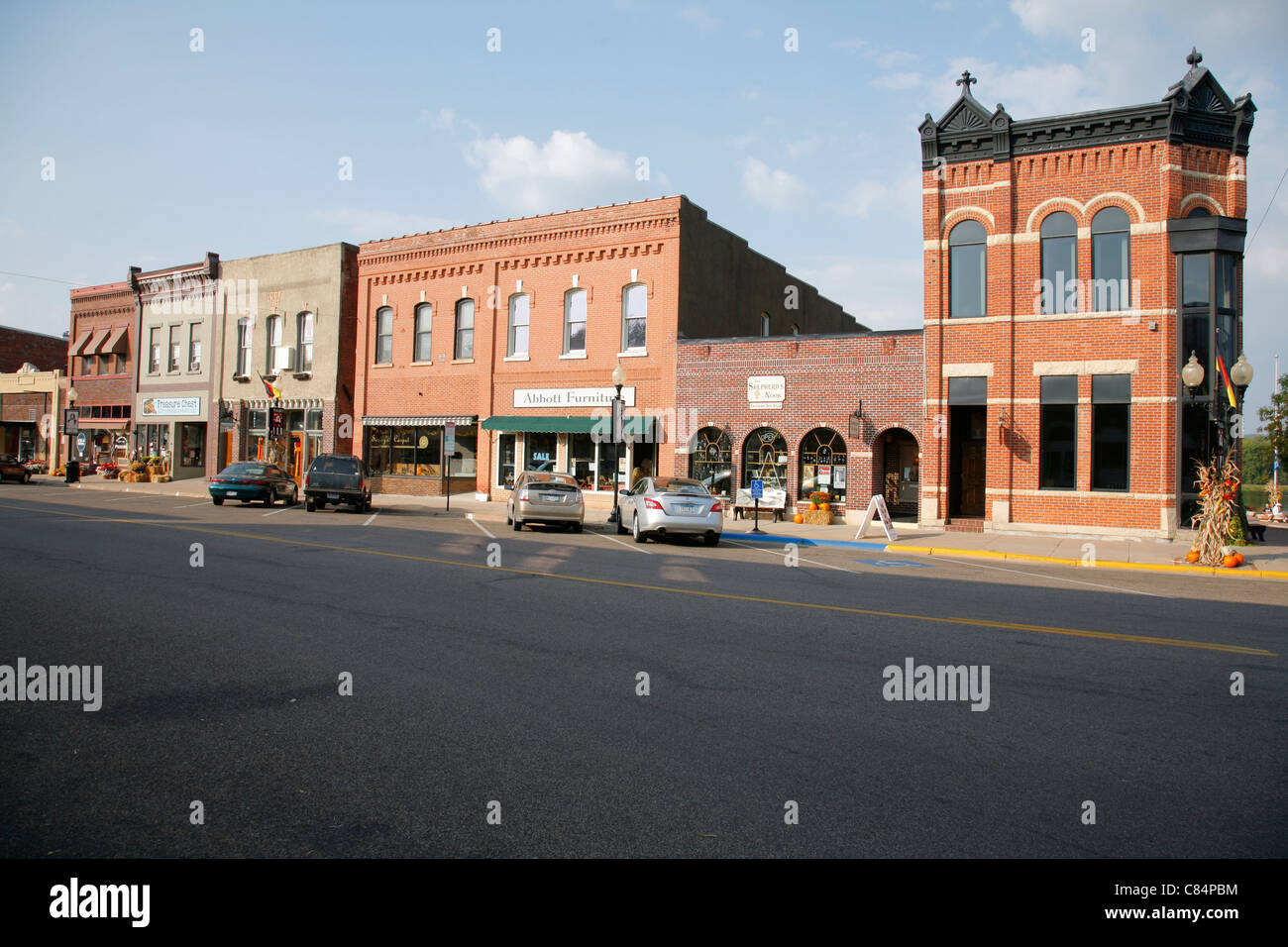 Centro storico Quartiere degli affari in Wabasha Minnesota USA Foto Stock