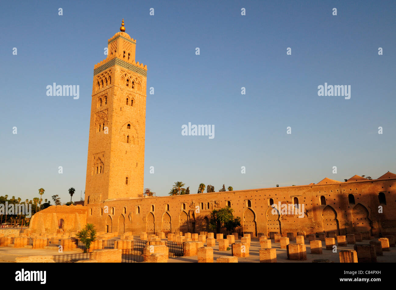 La Moschea di Koutoubia, Marrakech, Marocco Foto Stock