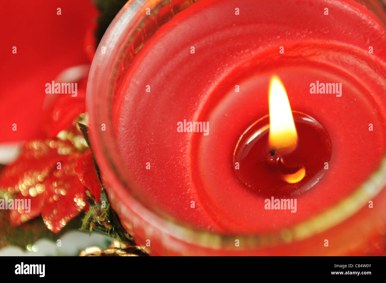 Candela di natale Foto Stock