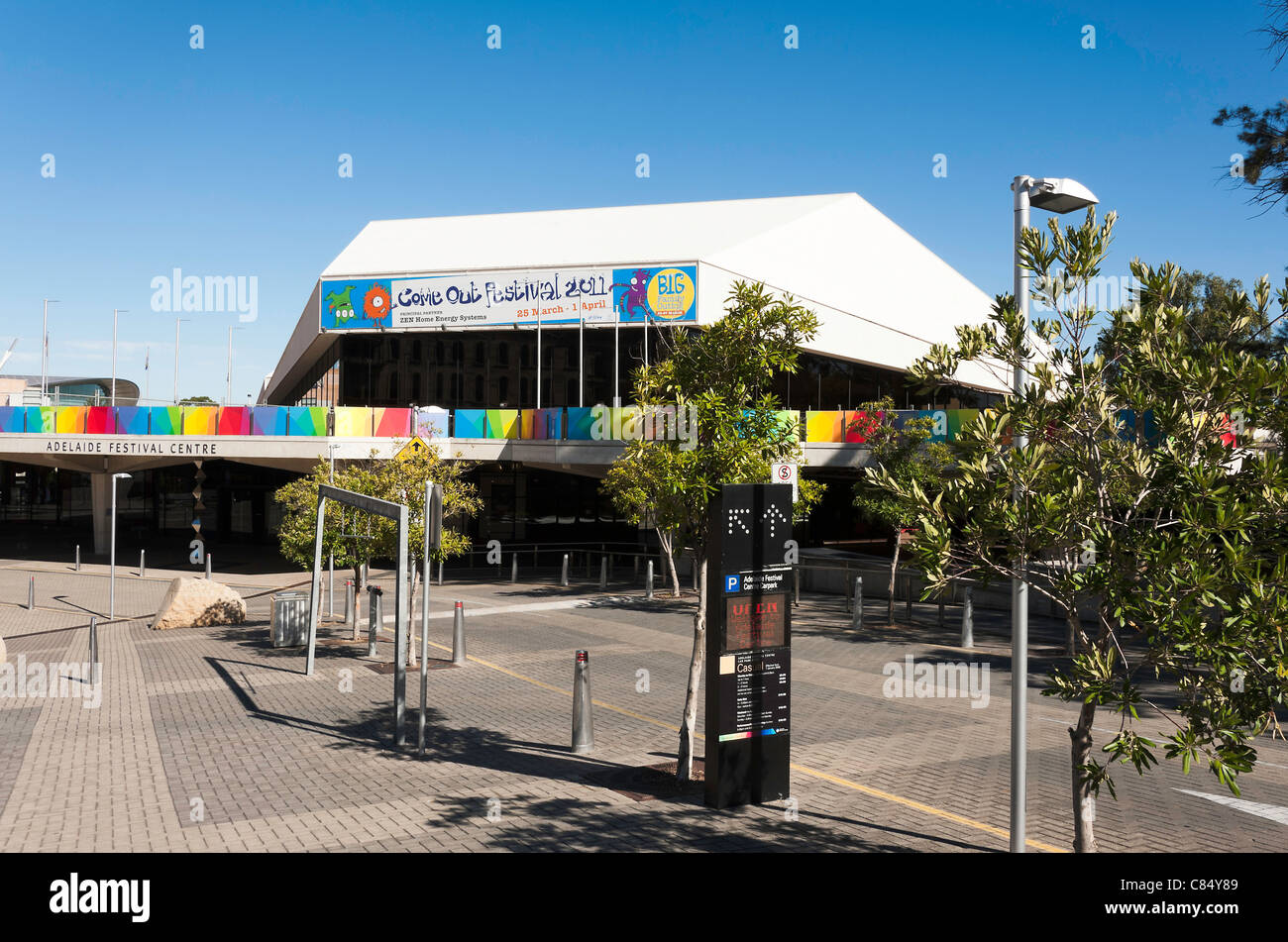 Il moderno Adelaide Festival Centre edificio nel centro di Adelaide Australia del Sud SA Foto Stock