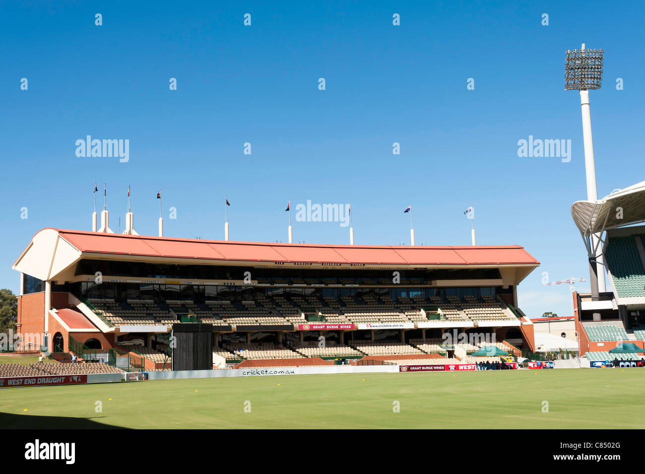 Il Sir Donald Bradman Stand a Adelaide Oval Cricket Ground Adelaide Australia del Sud SA Foto Stock