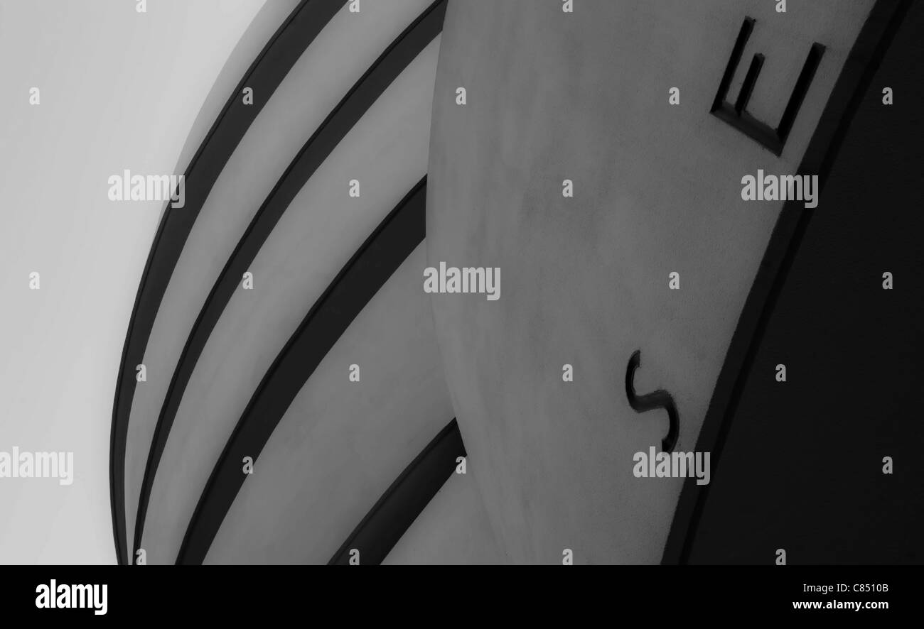 Guggenheim Museum di New York, Stati Uniti d'America. Il Guggenheim è ammirato tanto per la sua architettura come la sua arte. Foto Stock