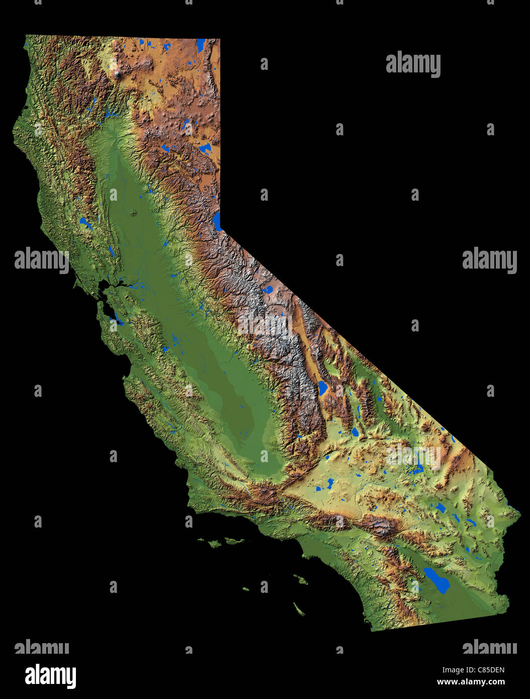 Rilievo ombreggiato immagini di aree specifiche (generalmente dal membro) sono stati selezionati dal National Elevation Dataset. Foto Stock