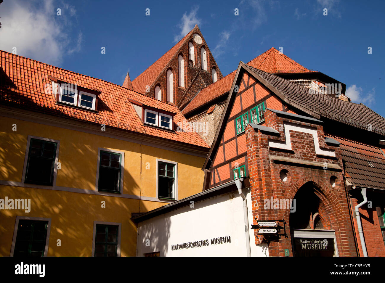 Museo di storia culturale nella ex il monastero di Santa Caterina, città anseatica di Stralsund, Meclenburgo-Pomerania Occidentale, Germania Foto Stock