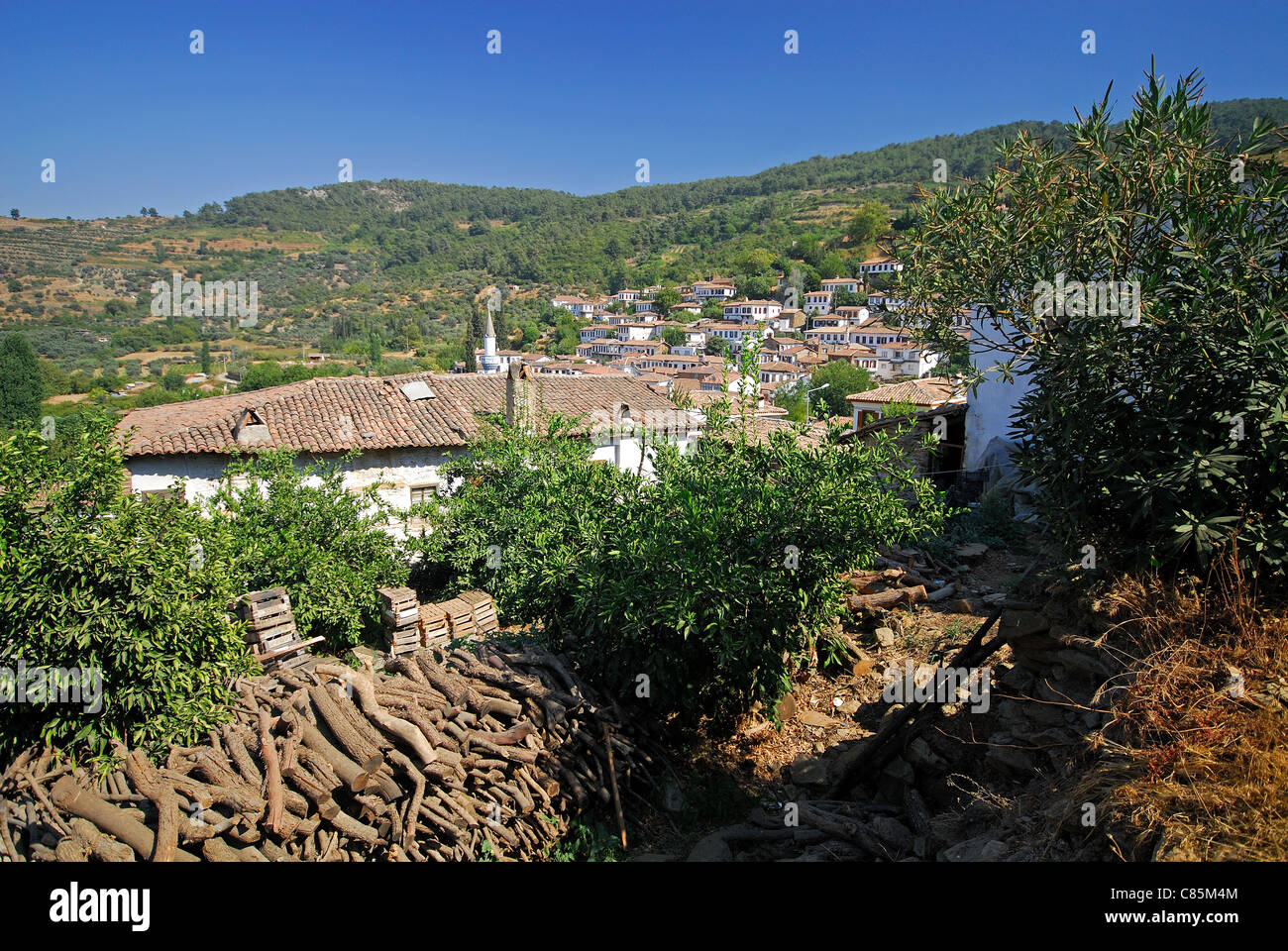 SIRINCE, Turchia. Una vista del borgo collinare vicino a Selcuk. 2011. Foto Stock