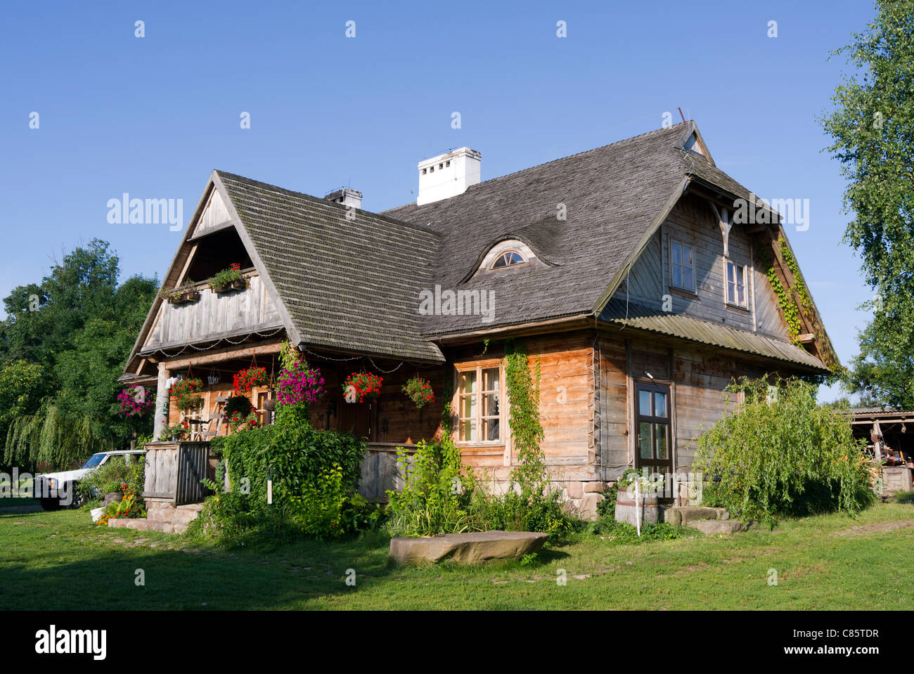 Polonia, Biebrza National Park, il Mammoth Valley (Mamucia Dolina) cottage Foto Stock