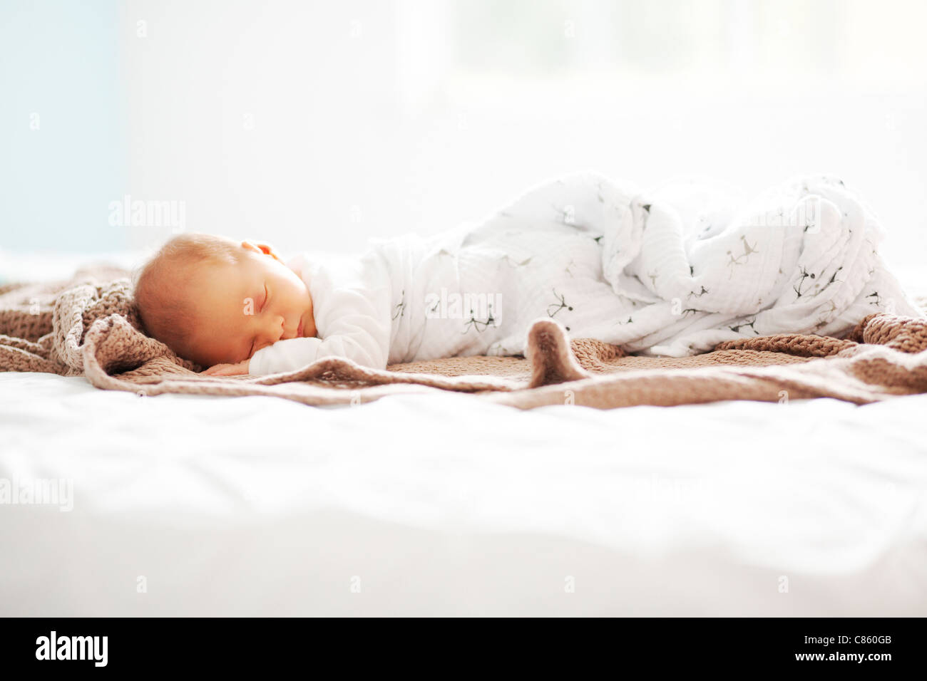 Nuovo bambino dorme Foto Stock