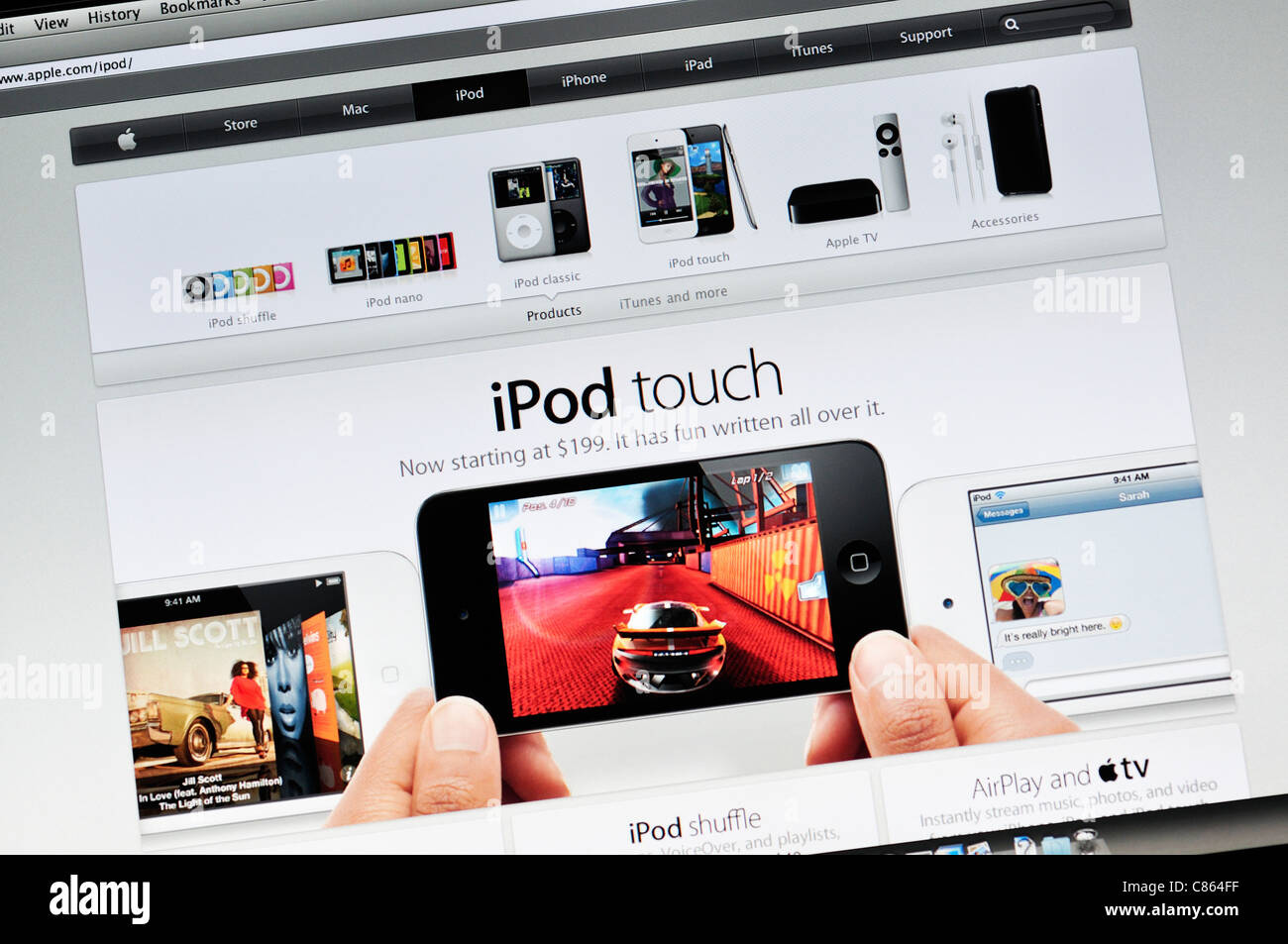 IPod touch al sito Apple Store Foto Stock