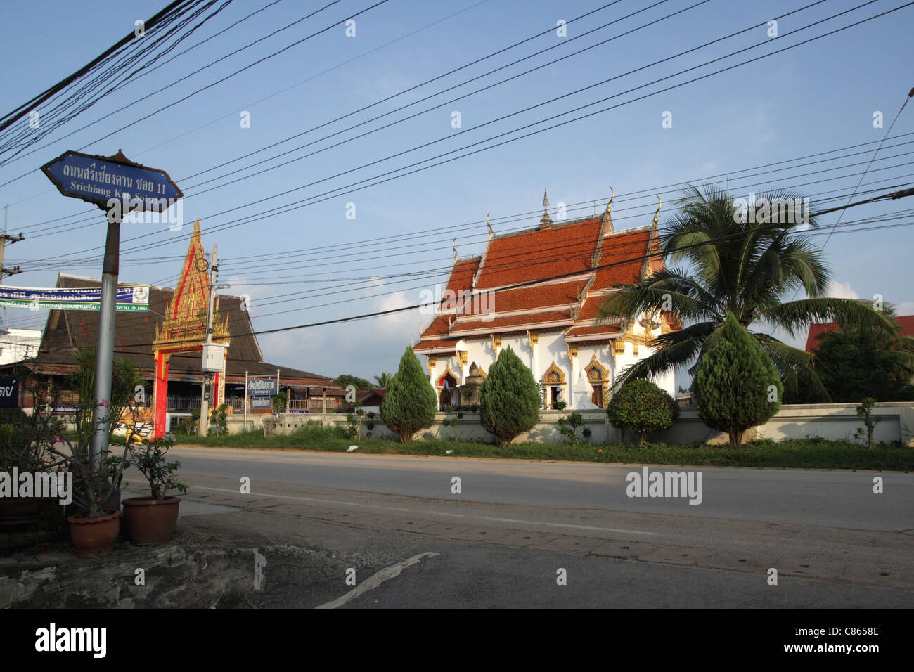 Strada di Chieng kan distretto , Loei provincia , della Thailandia Foto Stock