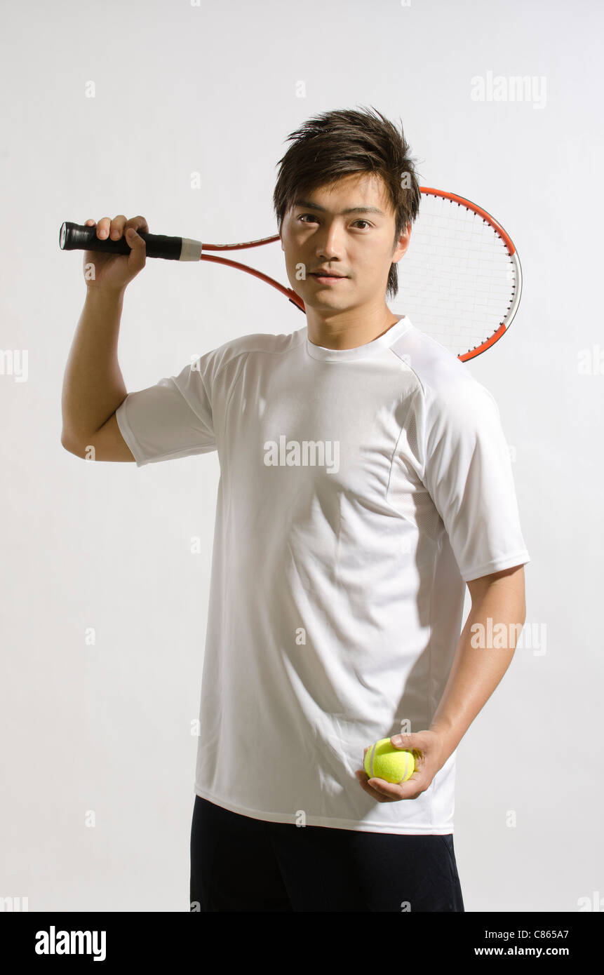 Giocatore di tennis Foto Stock