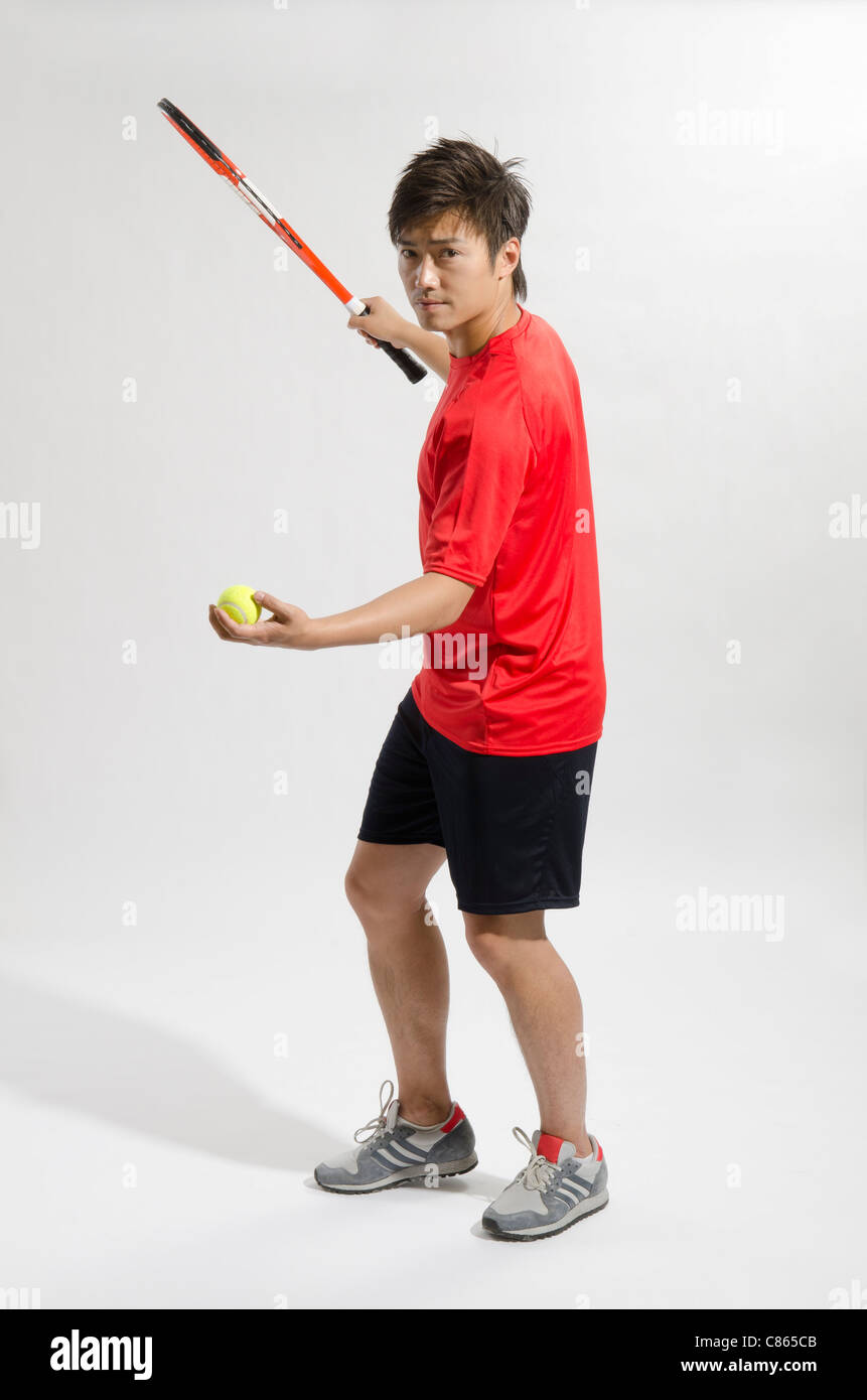 Giocatore di tennis Foto Stock