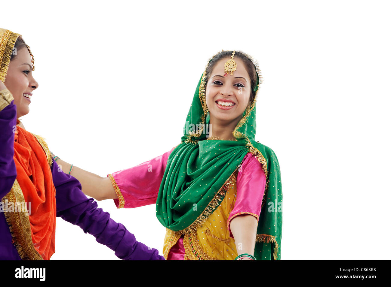 La religione sikh donne che danzano Foto Stock