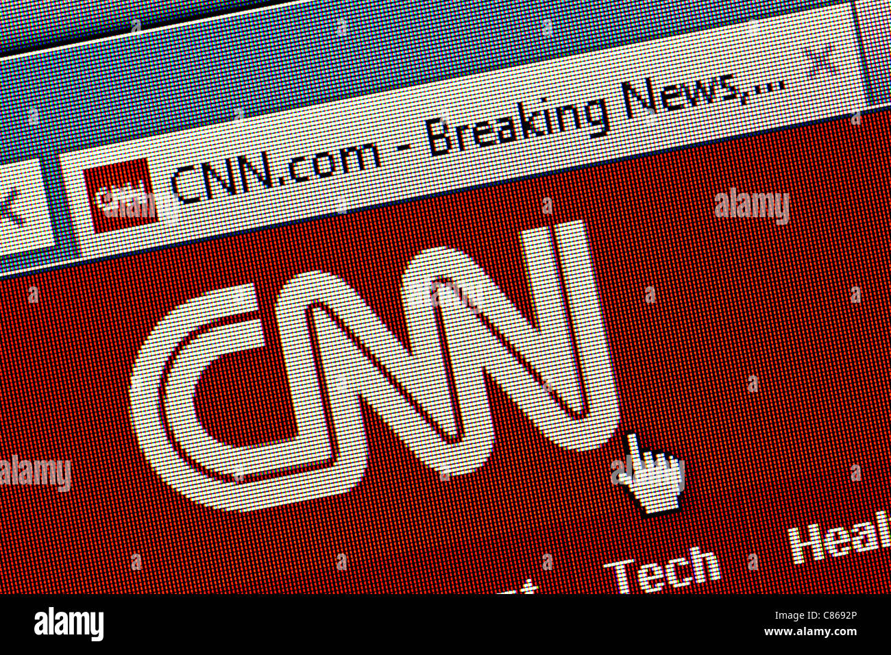 Logo della CNN e sito web close up Foto Stock